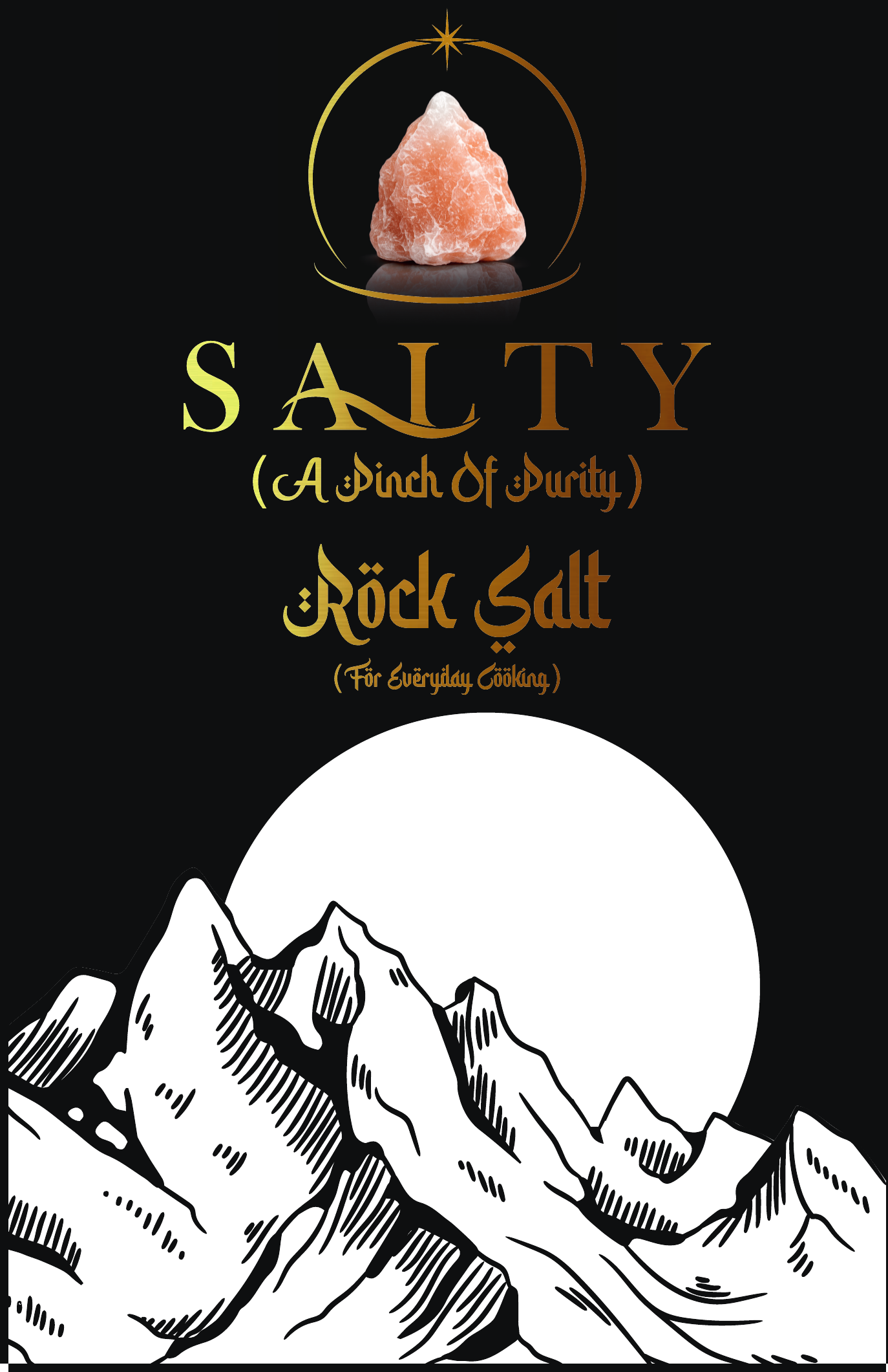 Salty Black & Gold Rock Salt pack