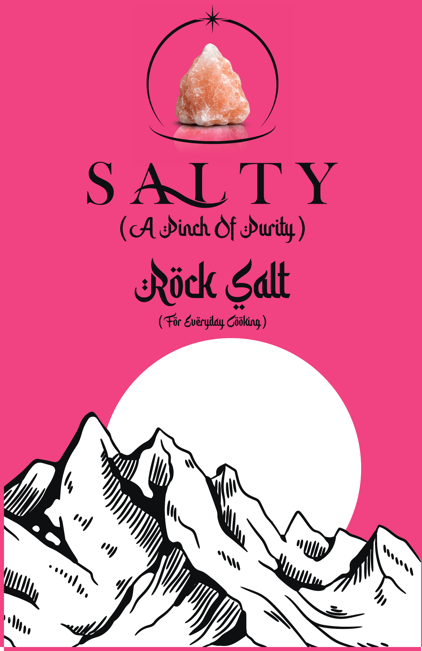 Salty Pink & Black Rock Salt pack